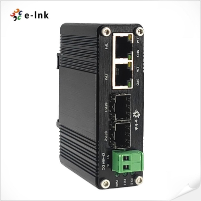 Mini Industrial 2-port 10/100/1000Base-T + 2-port 100/1000Base-X سوئیچ اترنات SFP