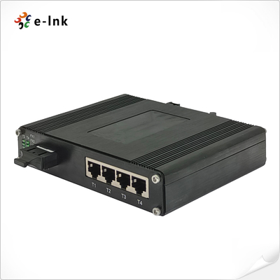 سوئیچ اتریتن صنعتی 4 پورت 10/100/1000T 802.3bt PoE + 1 پورت 100/1000BASE-X با SFP، SC، FC، ST اختیاری