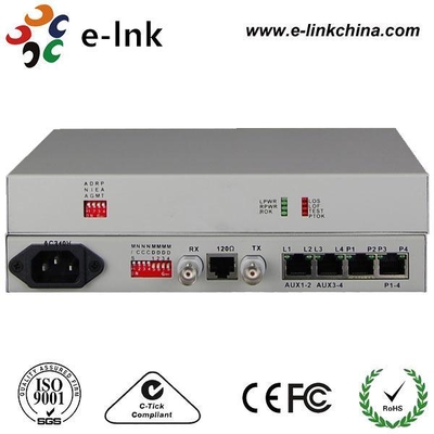 مبدل/مالتی‌پلکسر تلفن 4 خط (FXS/FXO) بر بستر E1