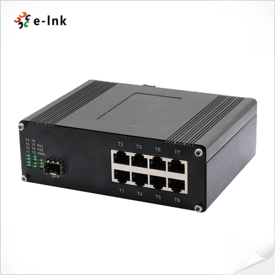 8-Port صنعتی 10/100/1000T 802.3at PoE + 1-Port 100/1000Base-X Ethernet Switch