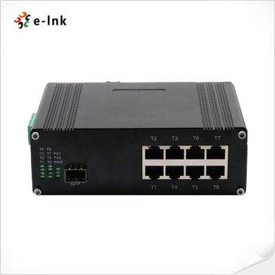 8-Port صنعتی 10/100/1000T 802.3bt PoE + 1-Port 100/1000Base-X Ethernet Switch