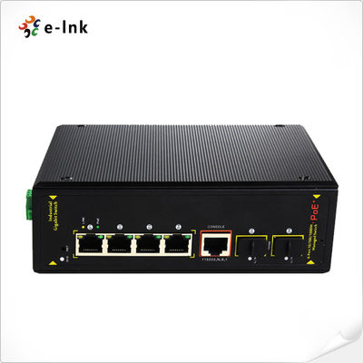 غیر مدیریت شده صنعتی 4 پورت 10/100/1000T UPoE (60W قدرت بالا) + 2 پورت 1000X SFP Ethernet Switch