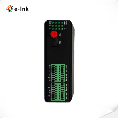 DIN-Rail صنعتی 1 ~ 16Ch بسته شدن تماس بیش از فایبر تبدیل