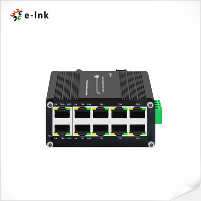 مینی صنعتی 8-Port 10/100/1000T 802.3at PoE + 2-Port 10/100/1000T سوئیچ Ethernet فشرده