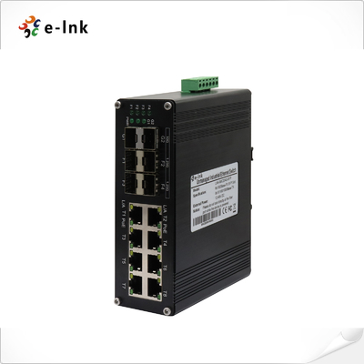 8-Port صنعتی 10/100/1000T 802.3at PoE + 4-Port 1G SFP + 2-Port 10G SFP+ سوئیچ اترنت