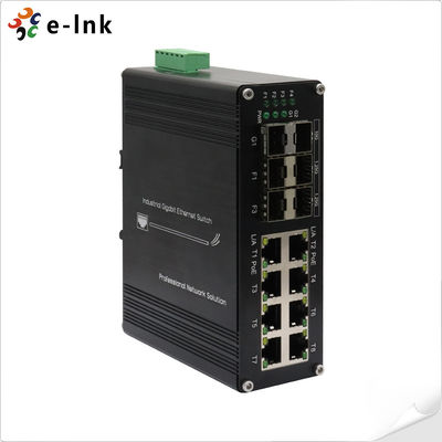 8-Port صنعتی 10/100/1000T 802.3at PoE + 6-Port 1000X SFP Ethernet Switch