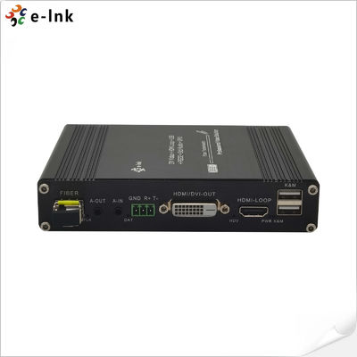 1Ch 1080P DVI + USB KVM + 1Ch RS232 + 1Ch Bidi Stereo Audio + 1Ch GPIO از طریق فایبر اکستندر