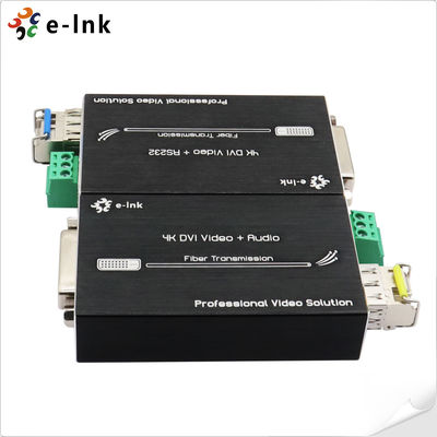 Mini 4K DVI Fiber Optic Extender با RS232 با فاصله انتقال تا 80 کیلومتر از طریق کابل فیبر