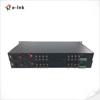 مبدل فیبر نوری ویدئویی 16 کاناله HD-AHD/HD-CVI/HD-TVI/CVBS 4 در 1 با نصب آسان و پلاگین و پلی