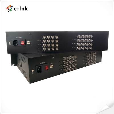 مبدل فیبر نوری ویدئویی 4 در 1 با 32 کانال، HD-AHD/HD-CVI/HD-TVI/CVBS، فناوری کدگذاری بدون فشرده‌سازی