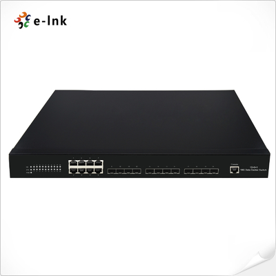 12 پورت 10G SFP + فیبر + 8 پورت 10/100/1000M RJ45 مس سوئیچ فیبر مدیریت شده اترنت