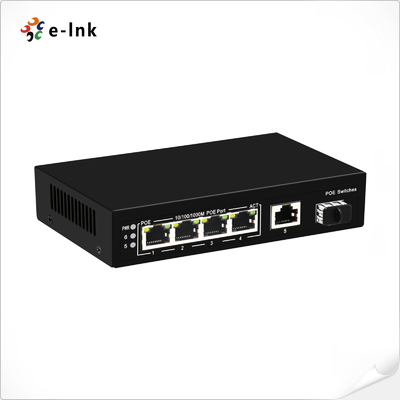 سوئیچ اترنت 4 پورت 10/100/1000BASE-T PoE و 1 پورت Gigabit TP/SFP Uplink