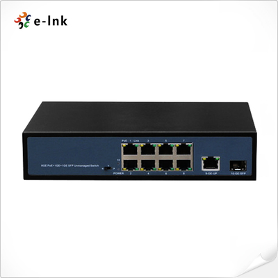 سوئیچ اترنت 8 پورت 10/100/1000T 802.3at PoE + 1 پورت Uplink + 1 پورت Gigabit SFP