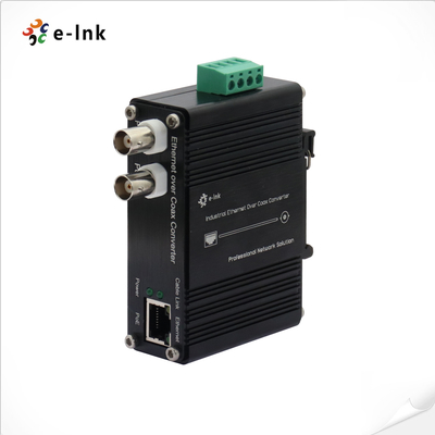 افزونه اترنت صنعتی 10/100Base-TX روی کابل کواکسیال ریلی، پشتیبانی از برق روی کواکسیال و برق روی اترنت به طور همزمان