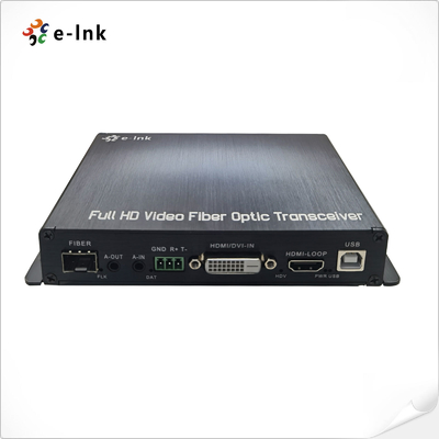 1 کانال 1080P DVI + 1 کانال USB KVM + 1 کانال RS232 + 1 کانال صدای استریو دو طرفه + 1 کانال GPIO از طریق توسعه دهنده فیبر