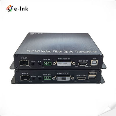 1 کانال 1080P DVI + 1 کانال USB KVM + 1 کانال RS232 + 1 کانال صدای استریو دو طرفه + 1 کانال GPIO از طریق توسعه دهنده فیبر