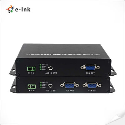VGA Fiber Optic Extender 1080P KVM RS232 صوتی 10 کیلومتر انتقال